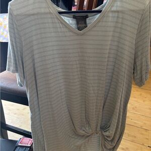 Matty M Green Tie Front Short Sleeve T-Shirt